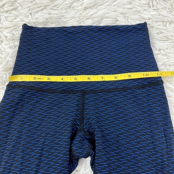 Lululemon Wunder Under Crop Luxtreme Score Jacquard Black Cerulean Blue - Picture 5 of 7